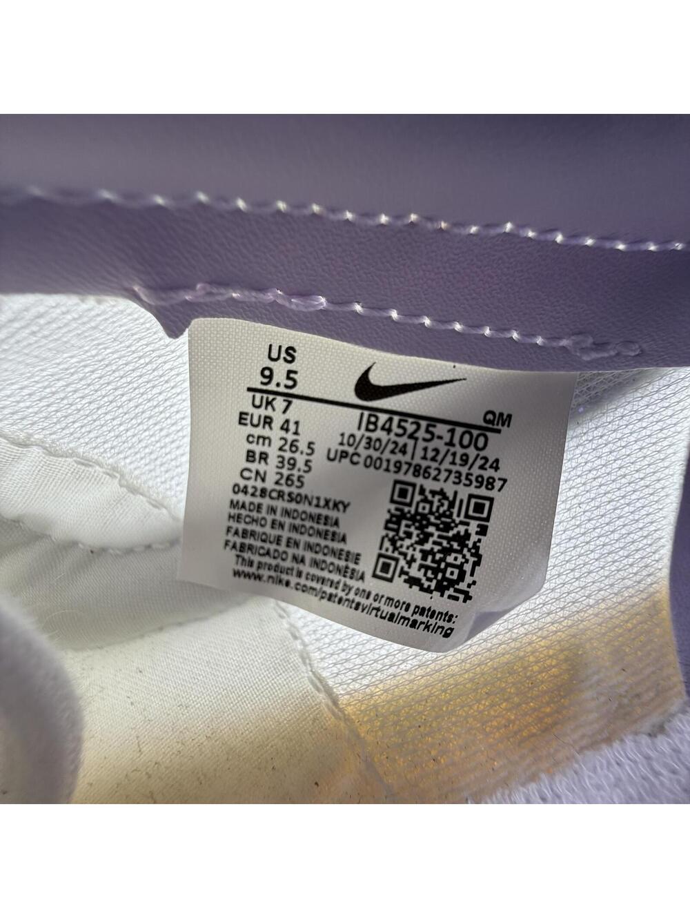 Nike Kill Shot 2 Textile Shoes White Barely Grape IB4525-100 Women Size 9.5 - Picture 5 of 11